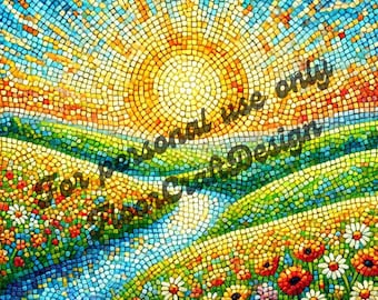 DIY Mosaikmuster – Digitaler Download | AI Mosaikvorlage