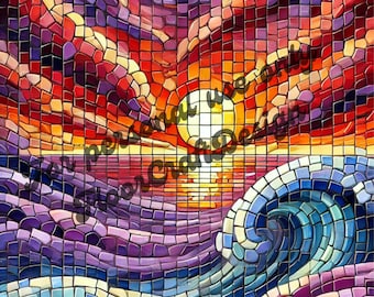DIY Mosaikmuster – Digitaler Download | AI Mosaikvorlage