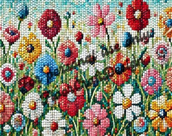 DIY Mosaikmuster – Digitaler Download | AI Mosaikvorlage