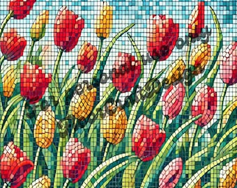DIY Mosaikmuster – Digitaler Download | AI Mosaikvorlage