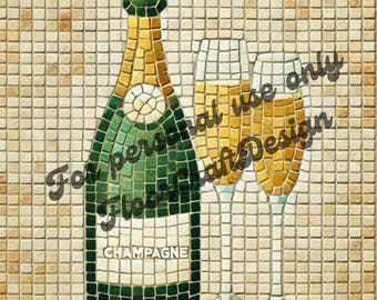 DIY Mosaikmuster – Digitaler Download | AI Mosaikvorlage