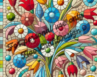 Mosaikmuster zum Selbermachen – Digitaler Download | KI-Mosaikvorlage