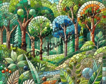 Mosaikmuster zum Selbermachen – Digitaler Download | KI-Mosaikvorlage