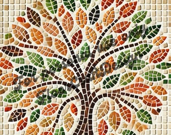 DIY Mosaikmuster – Digitaler Download | AI Mosaikvorlage