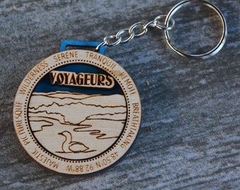 Schlüsselanhänger | VOYAGEURS NATIONAL PARK, Geschenk für Wanderer / Familie / Camping / Erinnerungen / Urlaub
