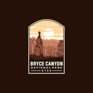 Sticker | BRYCE CANYON, Bryce Canyon National Park Decal, Stickers for Water Bottle, laptop Decals, phone case, gift