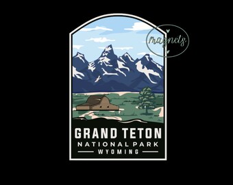 Magnet | Grand Teton National Park | Fridge Magnet | Kitchen Magnet | Refrigerator Magnet | 2.5"x3.5"