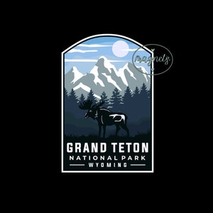 Magnet | Grand Teton Nationalpark | Kühlschrankmagnet | Küchenmagnet | Kühlschrankmagnet | 6,5x9cm