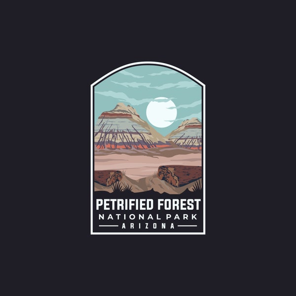 Sticker | PETRIFIED FOREST, Petrified Forest National Park Decal, Stickers for Water Bottle, laptop Decals, phone case, gift