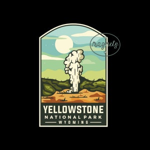Magnet | YELLOWSTONE NATIONALPARK | Kühlschrankmagnet | Küchenmagnet | Kühlschrankmagnet | 6,5x9cm