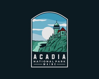Sticker | ACADIA NATIONAL PARK, Acadia National Park Decal, Stickers for Water Bottle, laptop Decals, phone case, gift