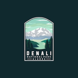 Sticker | DENALI NATIONAL PARK, Denali National Park Decal, Stickers for Water Bottle, laptop Decals, phone case, gift