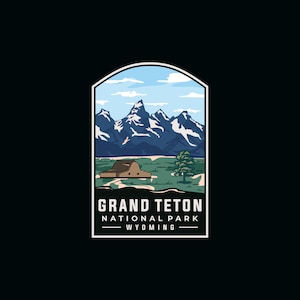 Sticker | GRAND TETON, Grand Teton National Park Decal, Stickers for Water Bottle, laptop Decals, phone case, gift