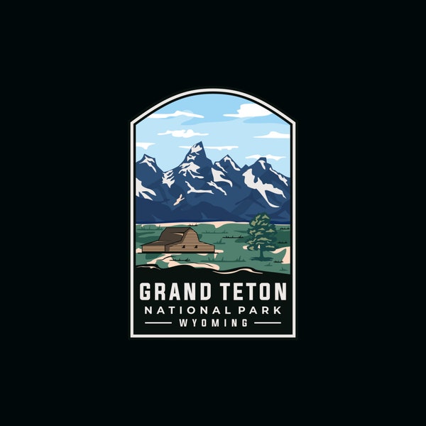 Sticker | GRAND TETON, Grand Teton National Park Decal, Stickers for Water Bottle, laptop Decals, phone case, gift