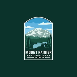 Sticker | MOUNT RAINIER, Mount Rainier National Park Decal, Stickers for Water Bottle, laptop Decals, phone case, gift
