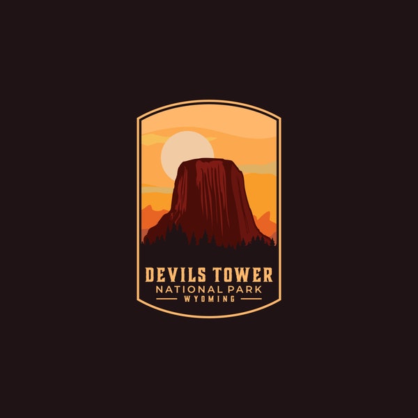 Sticker | DEVILS TOWER, Devils Tower National Monument Decal, Stickers for Water Bottle, laptop Decals, phone case, gift