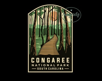 Magnet | CONGAREE NATIONAL PARK | Fridge Magnet | Kitchen Magnet | Refrigerator Magnet | 2.5"x3.5"