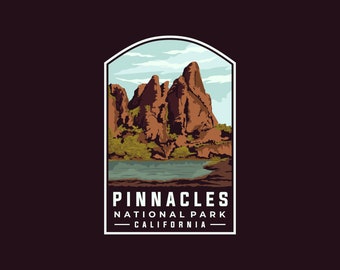 Sticker | PINNACLES NATIONAL PARK, Pinnacles National Park Decal, Stickers for Water Bottle, laptop Decals, phone case, gift