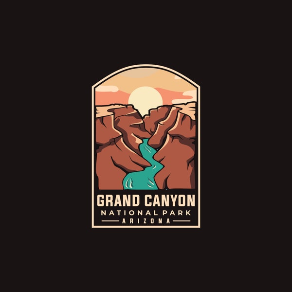 Sticker | GRAND CANYON, Grand Canyon National Park Decal, Stickers for Water Bottle, laptop Decals, phone case, gift