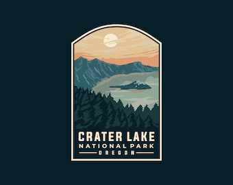 Sticker | CRATER LAKE, Crater Lake National Park Decal, Stickers for Water Bottle, laptop Decals, phone case, gift