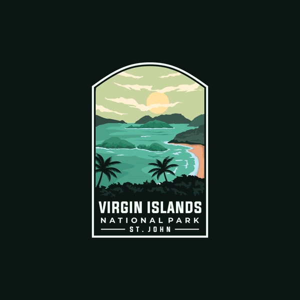 Sticker | VIRGIN ISLANDS National Park, Virgin Islands Decal, Stickers for Water Bottle, laptop Decals, phone case, gift