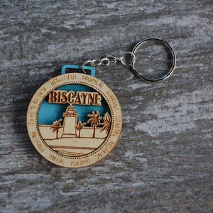 Keychain | BISCAYNE NATIONAL PARK, Gift for Hikers / Family / Camping / Memories / Vacation