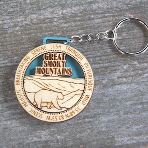 Keychain | Great Smoky Mountains NATIONAL PARK, Gift for Hikers / Family / Camping / Memories / Vacation