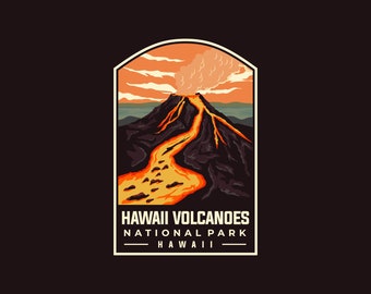 Sticker | HAWAII VOLCANOES, Hawai’i Volcanoes National Park Decal, Stickers for Water Bottle, laptop Decals, phone case, gift