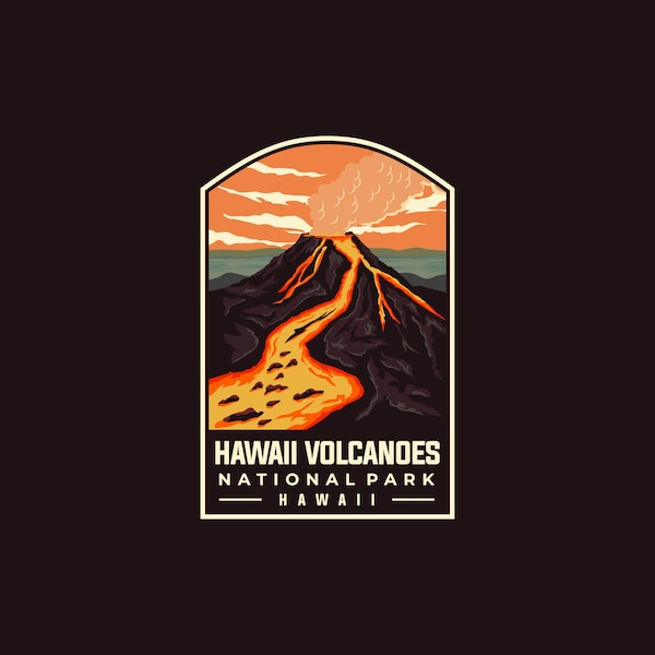 Sticker | HAWAII VOLCANOES, Hawai’i Volcanoes National Park Decal, Stickers for Water Bottle, laptop Decals, phone case, gift