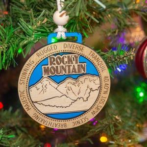 Ornament | ROCKY MOUNTAIN National Park, Gift for Hikers / Family / Camping / Memories / Vacation / Christmas