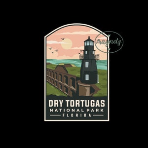 Magnes | Park Narodowy Dry Tortugas | Magnes na lodówkę | Magnes do kuchni | Magnes na lodówkę | 2,5&quot; x 3,5&quot;