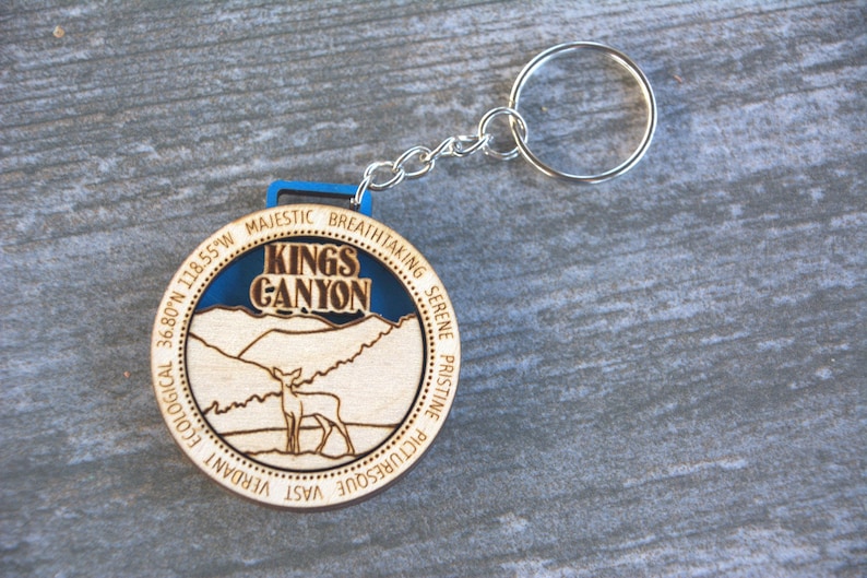 Keychain Kings Canyon NATIONAL PARK, Gift for Hikers / Family / Camping