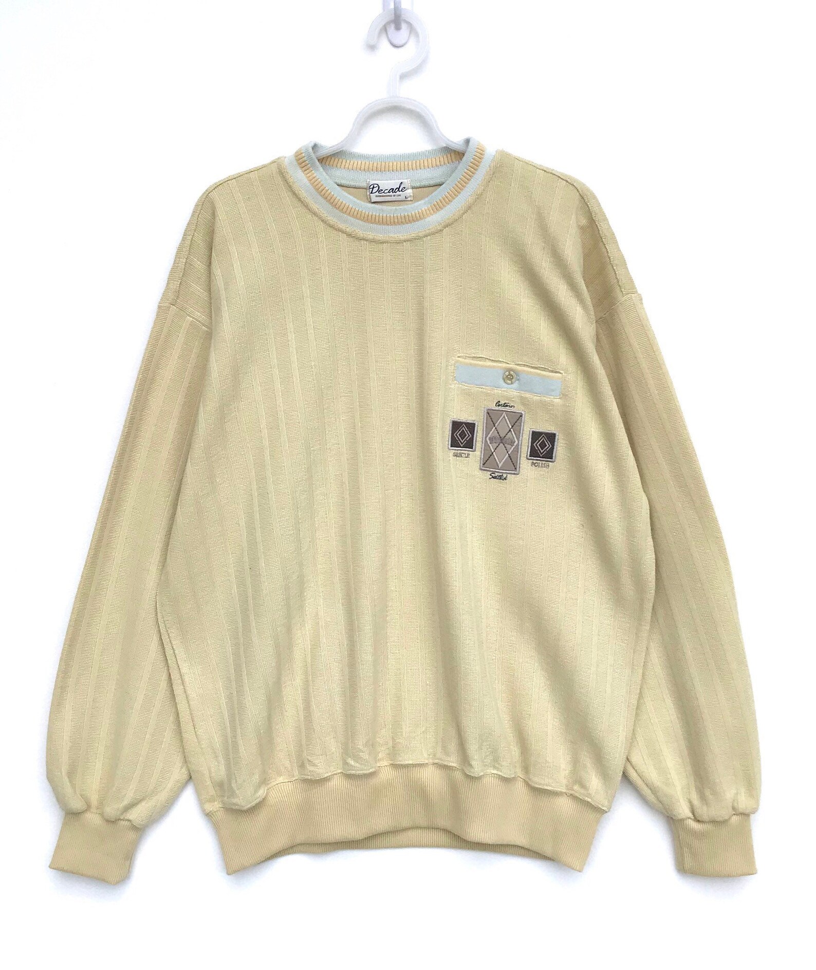 Vintage adulto suéter vintage década bordado sudadera grande Etsy