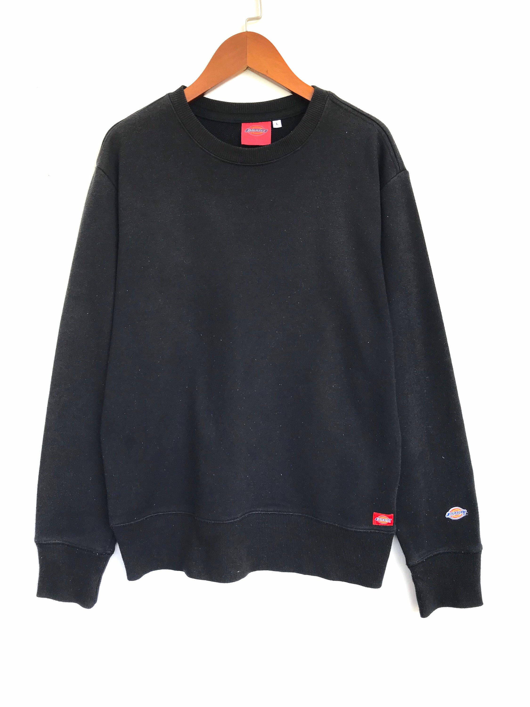 Vintage Adult Sweater Dickies Black Plaid Sweatshirt Large / | Etsy