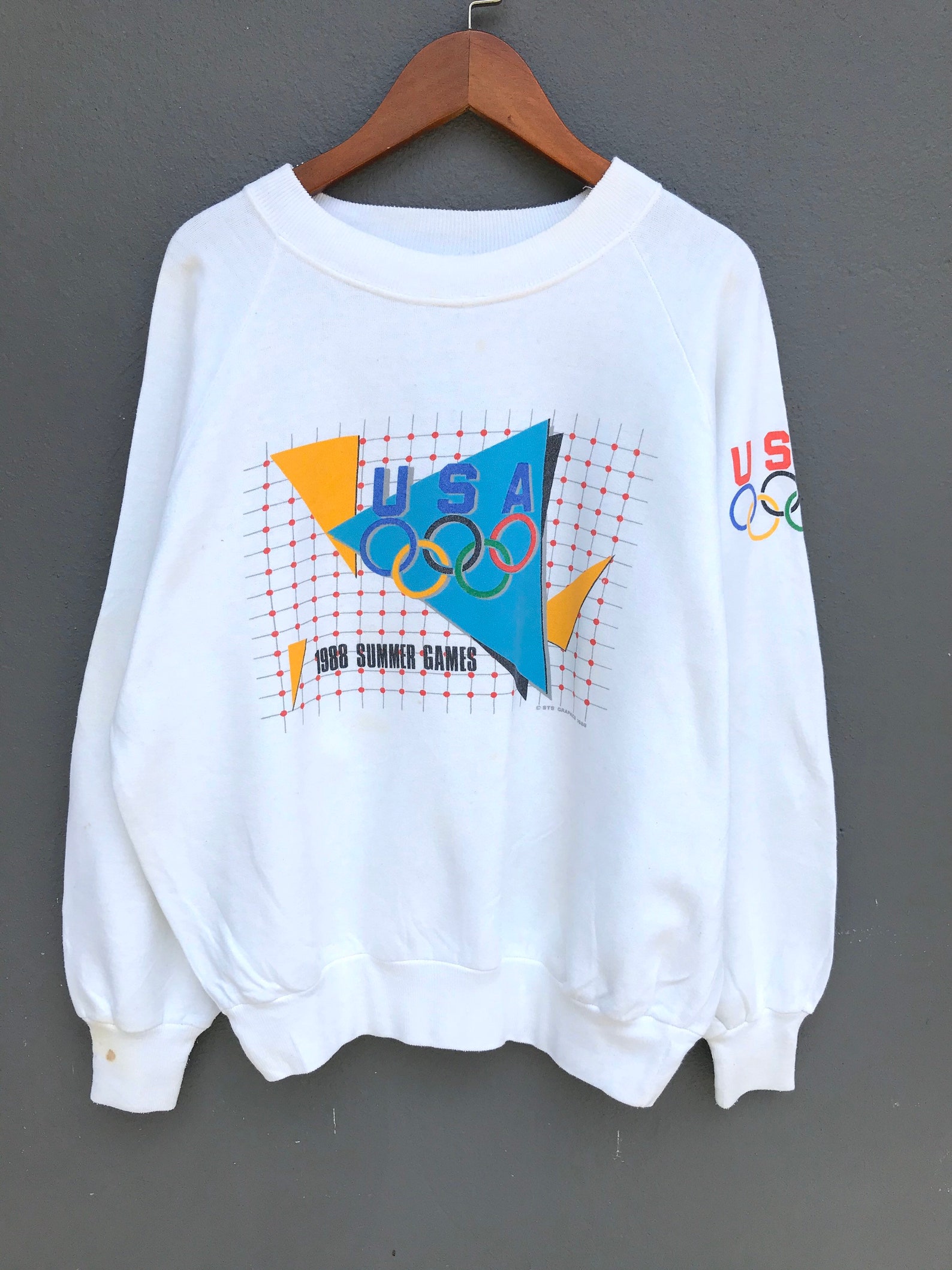 Vintage Adult Sweater USA Olympics 1988 Summer Games Pullover Etsy