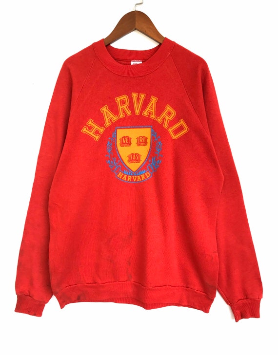 Vintage 80s Harvard University Distressed Pullover