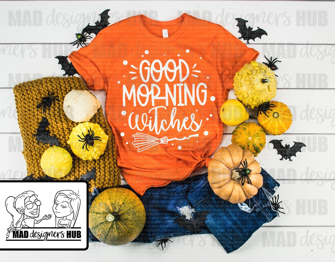 Good Morning Witches SVG Witch Hat Broomstick Halloween SVG Etsy