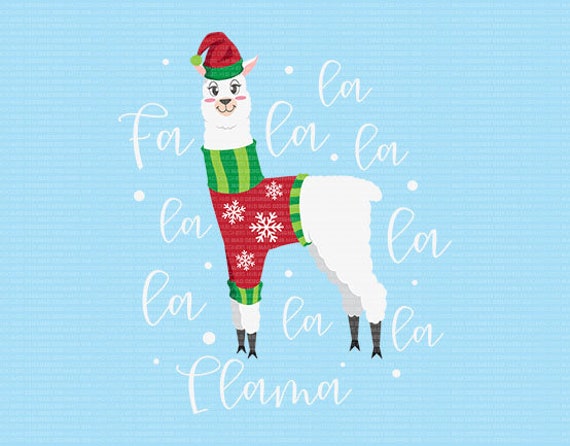 Download Free Fa La La La La La Llama Svg Christmas Holiday Digital Design Etsy SVG DXF Cut File