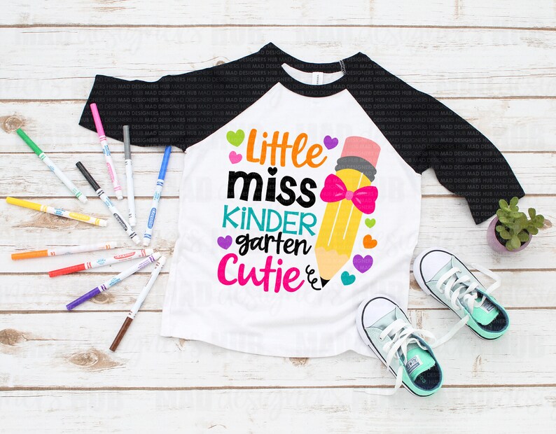 Download Little Miss Kindergarten Cutie SVG Back to School Teacher ...