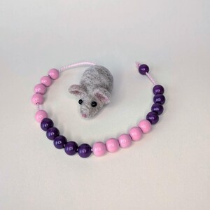 Zählmaus, Rechenmaus, Rechenkette, Geschenk zum Schulanfang, Zählen lernen, Rechnen lernen, Kindergeburtstag, Kindergarten, Filzmaus