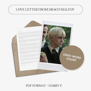 Liebesbrief von Draco Malfoy | 1500 Wörter | Digitaler Brief | Nicht personalisiert | Genderneutrale Sprache | Sofort Download
