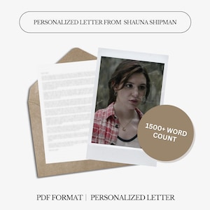 Carta personalizada de Shauna Shipman / 1500 palabras / Carta digital personalizada