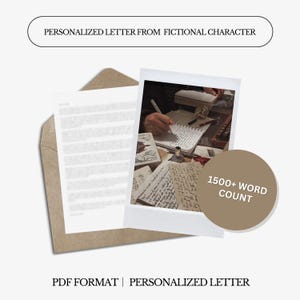 Carta personalizada de un personaje de ficción / Personalizada / Todos los fandoms / Anime / Libro / TV / Película / Carta digital personalizada