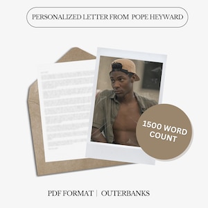 Carta personalizada del Papa Heyward / 1500 palabras / Carta digital personalizada / Pouge Kook