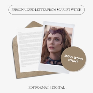 Carta personalizada de la Bruja Escarlata / Wanda / 1500 palabras / Carta digital personalizada