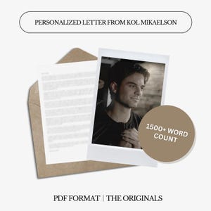Carta personalizada de Kol Mikaelson / The Originals / TVD / Más de 1500 palabras / Carta digital personalizada / Serie de TV / The Vampire Diaries