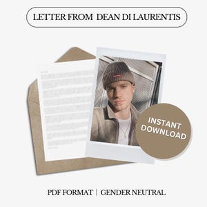 Liebesbrief von Dean Di Laurentis The Score |1500 Wörter| Digitaler Brief | Nicht personalisiert | Geschlechtsneutral | Sofortdownload | PDF-Datei
