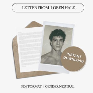 Liebesbrief von Loren Hale | Calloway Sisters Addicted Serie | Digitaler Brief | Nicht personalisiert | Gender-Neutral Instant Download | PDF-Datei