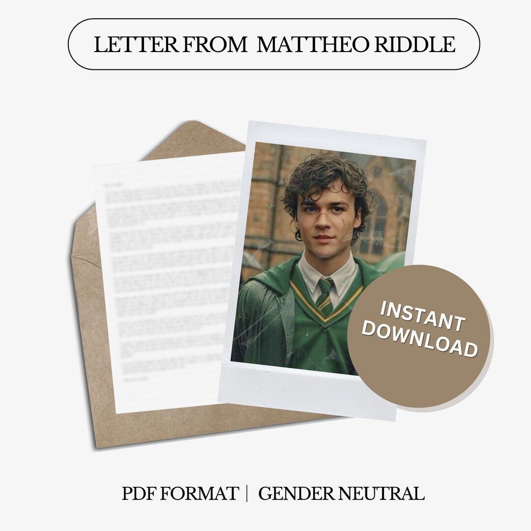 Love Letter From Mattheo Riddle | 1000 Words | Digital Letter | Not ...