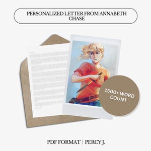 Personalisierter Brief von Annabeth Chase | Lager Halb B. Mythologie | Digitaler Brief | Personalisiert | Wohlfühlcharakter